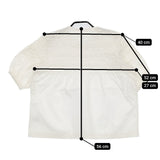 Merlette Orestes Smocked Short sleeve Blouse シャーリングブラウス ブラウス シャツ ホワイト レディース マーレット【中古】5-0608S♪