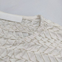 Merlette Orestes Smocked Short sleeve Blouse シャーリングブラウス ブラウス シャツ ホワイト レディース マーレット【中古】5-0608S♪