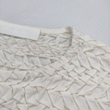 Merlette Orestes Smocked Short sleeve Blouse シャーリングブラウス ブラウス シャツ ホワイト レディース マーレット【中古】5-0608S♪