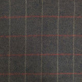 gasa ウール チェック 日本製 ロングスカート グレー レッド レディース ガサ【中古】5-1021T△