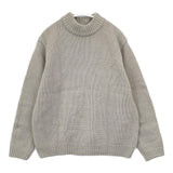 evam eva 畦編み wool aze PO E193K158 定価22000円 日本製 ウール セーター ニット グレー レディース エヴァムエヴァ【中古】5-1021T△