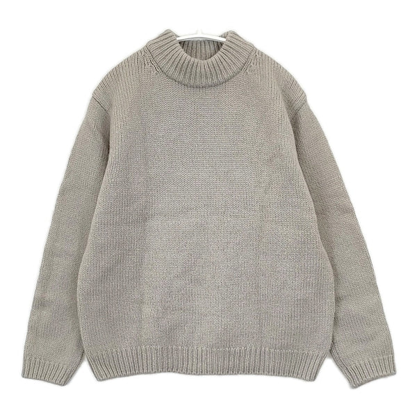 evam eva 畦編み wool aze PO E193K158 定価22000円 日本製 ウール セーター ニット グレー レディース エヴァムエヴァ【中古】5-1021T△
