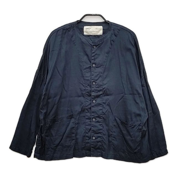 HARVESTY アトリエシャツ ATELIER SHIRTS A31801 ブラウス シャツ ネイビー レディース ハーベスティ【中古】5-0417M∞