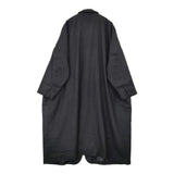 mizuiro-ind テーラードウールコート ドロップショルダー ワイドシルエット ウール混 コート ブラック レディース ミズイロインド【中古】5-1021T△