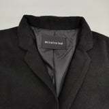 mizuiro-ind テーラードウールコート ドロップショルダー ワイドシルエット ウール混 コート ブラック レディース ミズイロインド【中古】5-1021T△