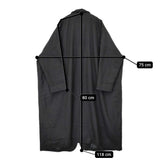 mizuiro-ind テーラードウールコート ドロップショルダー ワイドシルエット ウール混 コート ブラック レディース ミズイロインド【中古】5-1021T△