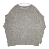 quotidien ラムウール サイズF 日本製 ノースリーブニット ベスト グレー レディース コティディアン【中古】5-1111T△