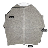 quotidien ラムウール サイズF 日本製 ノースリーブニット ベスト グレー レディース コティディアン【中古】5-1111T△