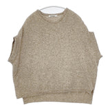 quotidien ラムウール ノースリーブニット サイズF 日本製 ベスト ベージュ レディース コティディアン【中古】5-1111T△