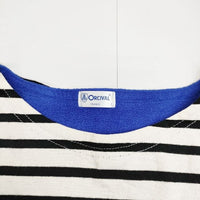 ORCIVAL ボーダー フリースライニング コットンロード ボートネック バスクシャツ OR-C0028 CMJ ニット ホワイト ブラック ブルー レディース オーシバル/オーチバル【中古】5-0818T∞