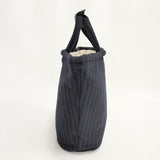 R&D.M.Co- ウールストライプ マルシェバッグ トートバッグ ブラック ネイビー レディース オールドマンズテーラー【中古】5-0925T◎