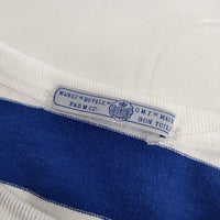 R&D.M.Co- ボーダー コットン 長袖Ｔシャツ カットソー ロンＴ ブルー ホワイト レディース オールドマンズテーラー【中古】5-0407M∞