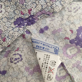 R&D.M.Co- 花柄タック CHARLIE BELL チャーリーベル コットンブラウス 長袖シャツ パープル レディース オールドマンズテーラー【中古】5-0407M∞