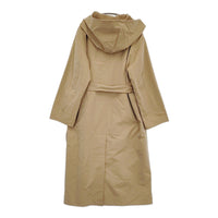 AURALEE FINX HARD TWIST GABARDINE HOODED DOUBLE COAT A22AC03FB 定価98000円 コート 22AW ベージュ レディース オーラリー【中古】5-1008T♪