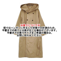 AURALEE FINX HARD TWIST GABARDINE HOODED DOUBLE COAT A22AC03FB 定価98000円 コート 22AW ベージュ レディース オーラリー【中古】5-1008T♪