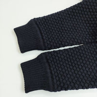 S.N.S HERNING フィッシャーマン ニット バブル編み ウール カーディガン ネイビー レディース エスエヌエスハーニング【中古】5-0818T∞