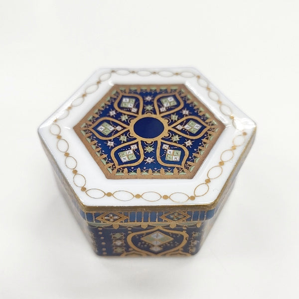 清山窯 波佐見焼 ロイヤルヌー ボジュエリー小 その他雑貨 ネイビー ホワイト レディース【中古】5-0414G◎