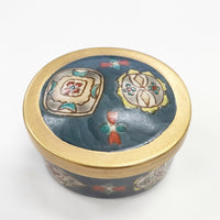 清山窯 フラワーメモリー中 波佐見焼 その他雑貨 ネイビー ゴールド レディース【中古】5-0414G◎
