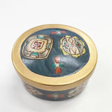 清山窯 フラワーメモリー中 波佐見焼 その他雑貨 ネイビー ゴールド レディース【中古】5-0414G◎