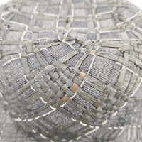 PoisE ポイゼ CROCO ラフィア 定価16000円 サイズS 帽子 ハット ブラック レディース【中古】5-0714M◎