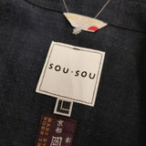 SOU・SOU 新品 見附木綿こしき 女L 巻き ロングスカート 濃紺 ネイビー レディース ソウソウ【中古】5-0407M∞