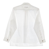 MARGARET HOWELL 578-4253100 サイズ1 コットン 丸襟 ラウンドカラー 長袖シャツ 24AW ホワイト レディース マーガレットハウエル【中古】5-0228M♪