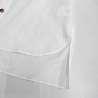 MARGARET HOWELL 578-4253100 サイズ1 コットン 丸襟 ラウンドカラー 長袖シャツ 24AW ホワイト レディース マーガレットハウエル【中古】5-0228M♪