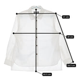 MARGARET HOWELL 578-4253100 サイズ1 コットン 丸襟 ラウンドカラー 長袖シャツ 24AW ホワイト レディース マーガレットハウエル【中古】5-0228M♪