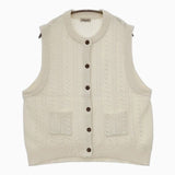 SM2 Samansa Mos2 2600464 ケーブル編みニットベスト ノースリーブ ベスト オフホワイト レディース サマンサモスモス【中古】5-0818T∞