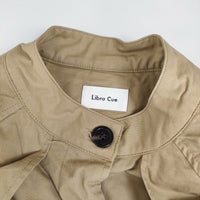 Libra Cue LBEMR0821004 ガンパッチロングコート コットン コート ベージュ レディース リブラキュー【中古】5-0502M△