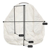 solamonat poche ライナーキルトジャケット ダウンコート 定価24200円 ダウンジャケット ホワイト レディース ソラモナポッシェ【中古】5-1210A♪