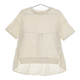 sloe スロウ 綿麻 切替 半袖 コクーン トップス ナチュラン 半袖Ｔシャツ カットソー キナリ ベージュ レディース【中古】5-0517S∞