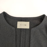 FILUM フィルム スキッパープルオーバー 定価15180円 ウールライク ブラウス シャツ チャコールグレー レディース【中古】5-0417T∞