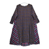 Conges payes/ADIEU TRISTESSE B3964RFA022 チェック シワ加工 コットン ワンピース ネイビー 多色 レディース コンジェ ペイエ/アデュートリステス【中古】5-0502M△