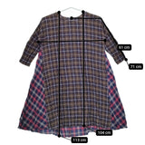 Conges payes/ADIEU TRISTESSE B3964RFA022 チェック シワ加工 コットン ワンピース ネイビー 多色 レディース コンジェ ペイエ/アデュートリステス【中古】5-0502M△