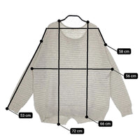 Conges payes/ADIEU TRISTESSE B3994RKW300 シルク混 セーター  ニット グレー レディース コンジェ ペイエ/アデュートリステス【中古】5-0502M△