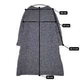 45R/45rpm コットンウール 千鳥格子 ツイード ワンピース ネイビー ホワイト レディース フォーティーファイブアールピーエム【中古】5-1115T∞