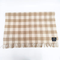 ROYAL GRANT ロイヤルグラント カシミヤ スコットランド製 大判 チェック マフラー ストール ベージュ レディース【中古】5-0925T◎