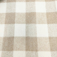 ROYAL GRANT ロイヤルグラント カシミヤ スコットランド製 大判 チェック マフラー ストール ベージュ レディース【中古】5-0925T◎