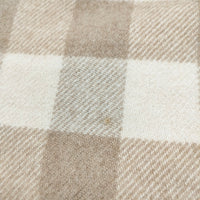 ROYAL GRANT ロイヤルグラント カシミヤ スコットランド製 大判 チェック マフラー ストール ベージュ レディース【中古】5-0925T◎