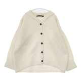 nicholson and nicholson セーラーカラー peace ウール ニット カーディガン オフホワイト レディース ニコルソンアンドニコルソン【中古】5-1001T∞