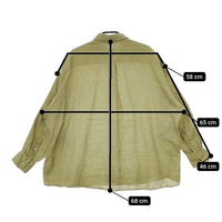 Spick and Span リネンビッグシャツ 金ボタン 長袖シャツ カーキ レディース スピックアンドスパン【中古】5-0503M∞