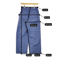 IENA コットンリネンオックスワイドパンツ パンツ ブルー レディース イエナ【中古】5-0417M∞