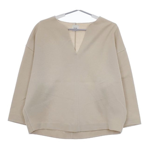 Spick and Span シルエットダンボールキーネックプルオーバー ブラウス カットソー ベージュ レディース スピックアンドスパン【中古】5-0417M∞