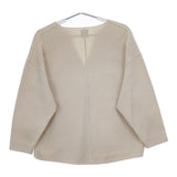 Spick and Span シルエットダンボールキーネックプルオーバー ブラウス カットソー ベージュ レディース スピックアンドスパン【中古】5-0417M∞