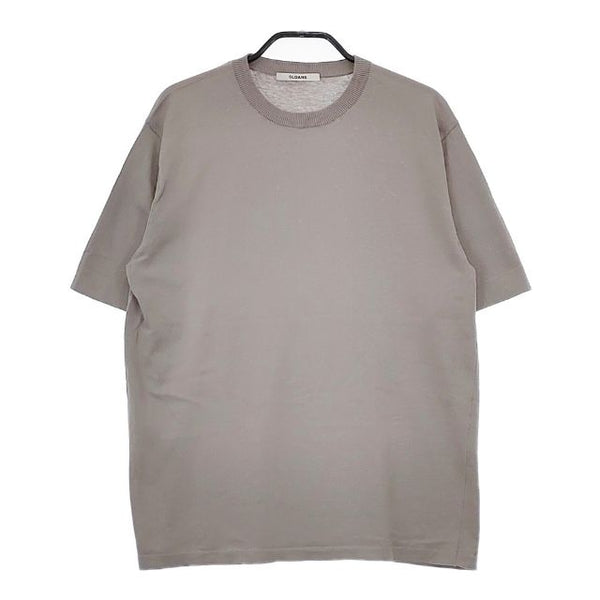 SLOANE 18G コットンクルーネックニット 半袖 セーター ニット グレー レディース スローン【中古】5-0503S∞