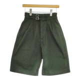 LENO グルカショートトラウザーズ ショートパンツ ハーフパンツ ショーツ グリーン レディース リノ【中古】5-0503S∞