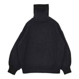 IENA 片畦ZIPハイネックプルオーバー ニット ウール セーター ニット ブラック レディース イエナ【中古】5-1002T∞