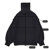 IENA 片畦ZIPハイネックプルオーバー ニット ウール セーター ニット ブラック レディース イエナ【中古】5-1002T∞