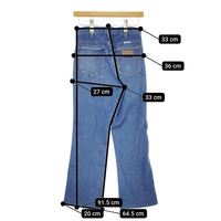 Wrangler Bshop別注 WS8221 フレアデニム ワンウォッシュ サイズXS デニムパンツ ブルー レディース ラングラー【中古】5-0325G♪
